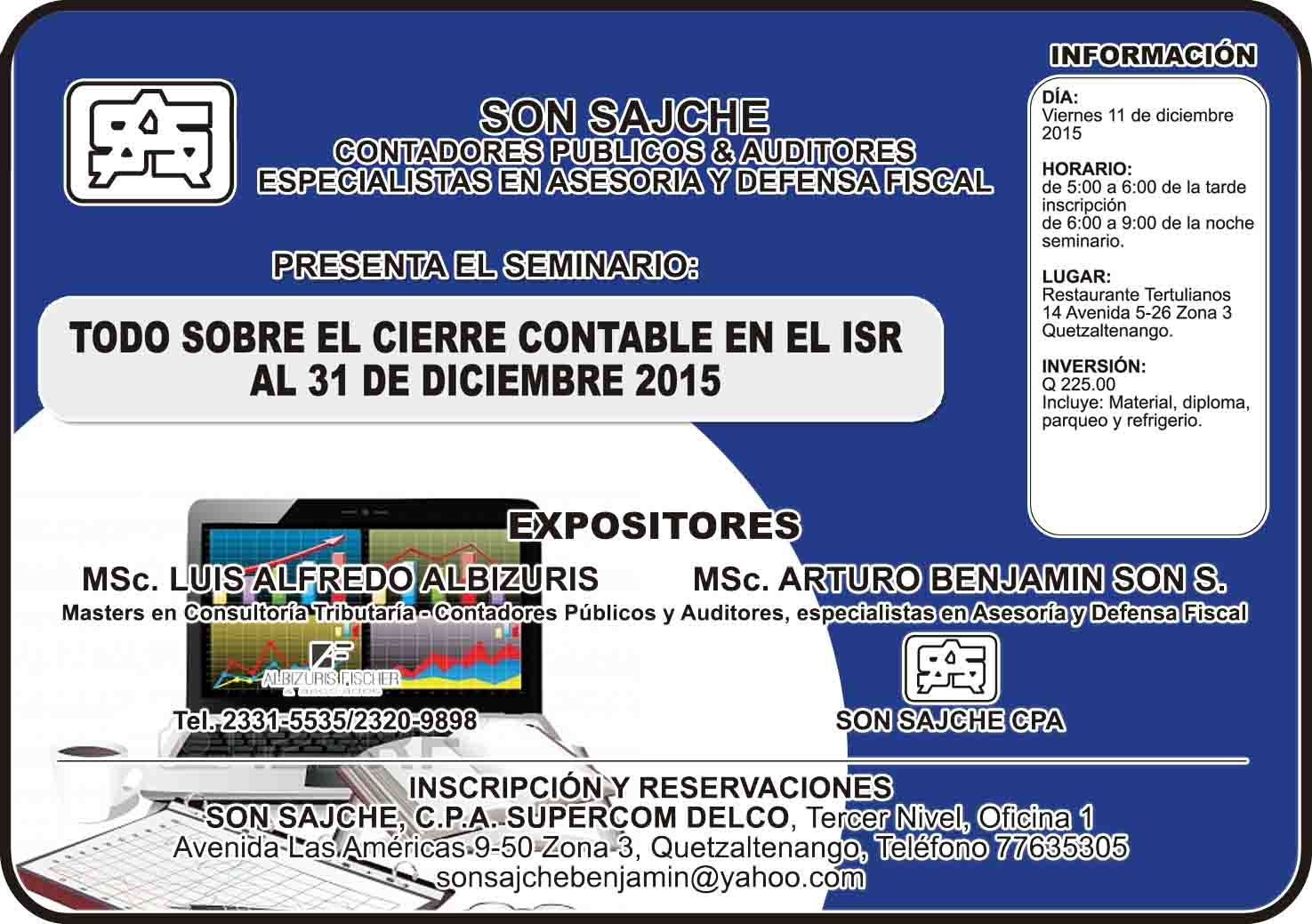 Todo sobre el cierre contable en el ISR al 31 d Diciembre