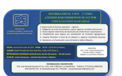 Reforma Fiscal 4-2019 y como atender requerimientos actuales de la SAT